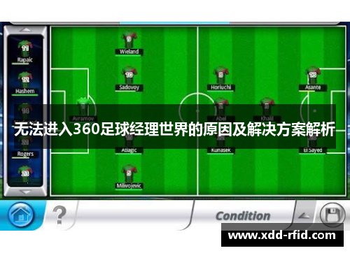 无法进入360足球经理世界的原因及解决方案解析 无法进入360足球经理世界的原因及解决方案解析